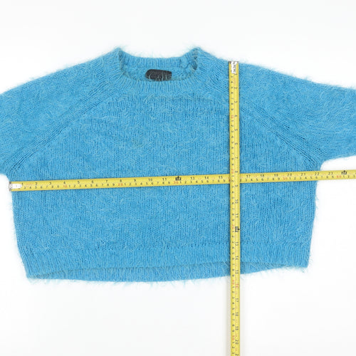 Topshop Women’s Blue Chunky Knit Pullover Jumper Size 10
