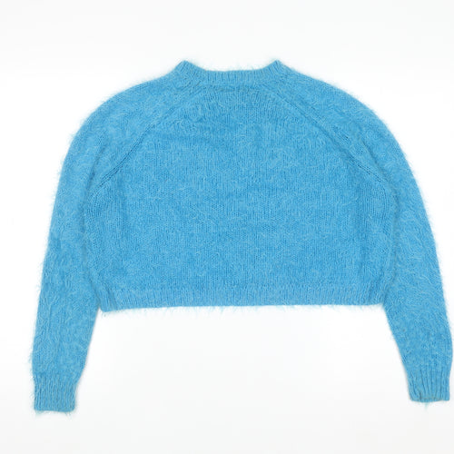 Topshop Women’s Blue Chunky Knit Pullover Jumper Size 10