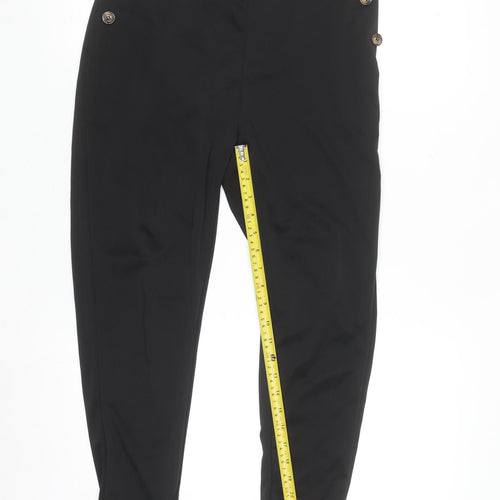 SHEIN Curve Women's Black High Waist Button Jeggings Size XL