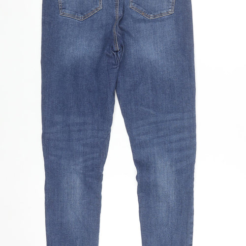 Denim Co. Women's Blue Size 12 Skinny Distressed Jeans