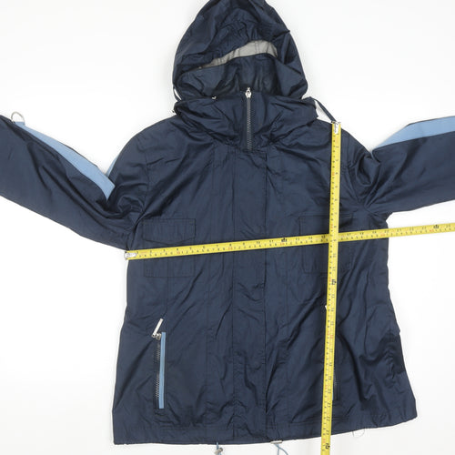 Klass Women’s Blue Hooded Anorak Jacket Size 14 Lightweight