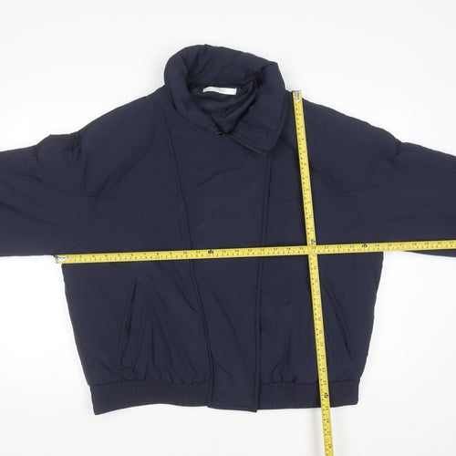 Michelle Keegan Women’s Blue Puffer Jacket Size 18 Lined Zip Winter Coat