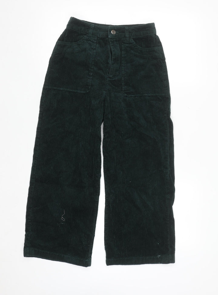Forever 21 Women’s Green Corduroy Wide-Leg Chino Trousers XS