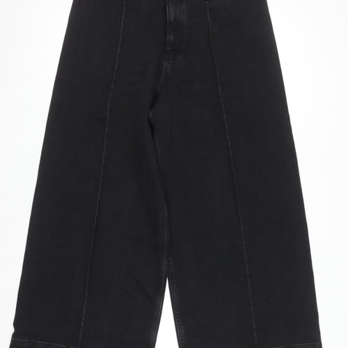 Marks and Spencer Women’s Black Wide-Leg Jeans Size 14 Short