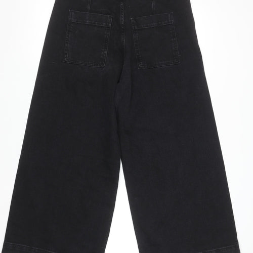 Marks and Spencer Women’s Black Wide-Leg Jeans Size 14 Short