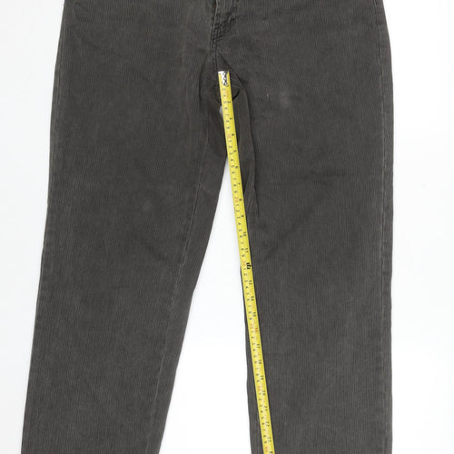 Karl Lagerfeld Men's Grey Corduroy Trousers 34x30 Regular Fit