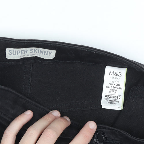 Marks and Spencer Women’s Black Super Skinny Jeans UK 8 Short