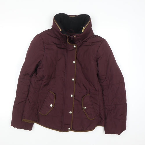 Vero Moda Women's Purple Puffer Jacket L Lightweight Winter Coat
