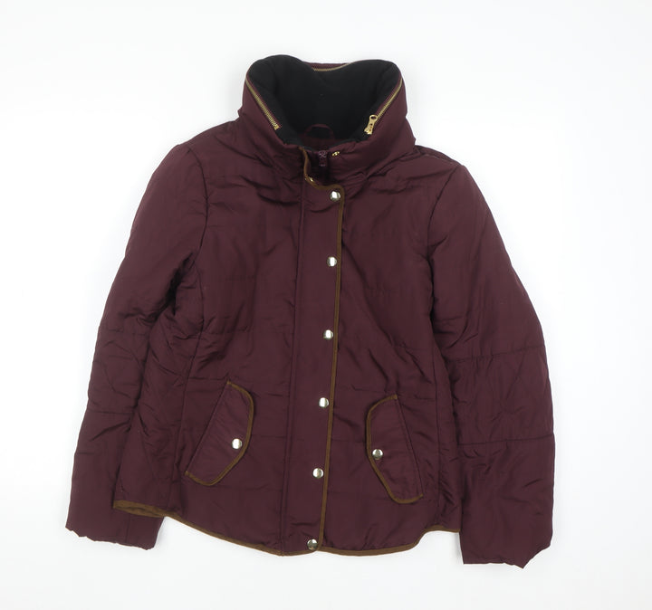 Vero Moda Women's Purple Puffer Jacket L Lightweight Winter Coat