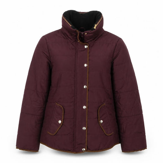 Front view of Vero Moda Women's Purple Puffer Jacket L Lightweight Winter Coat