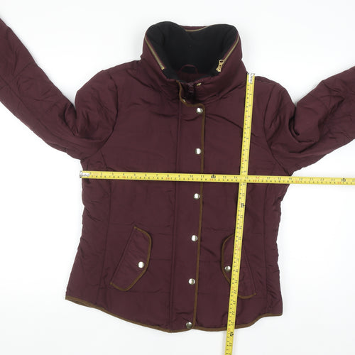Vero Moda Women's Purple Puffer Jacket L Lightweight Winter Coat