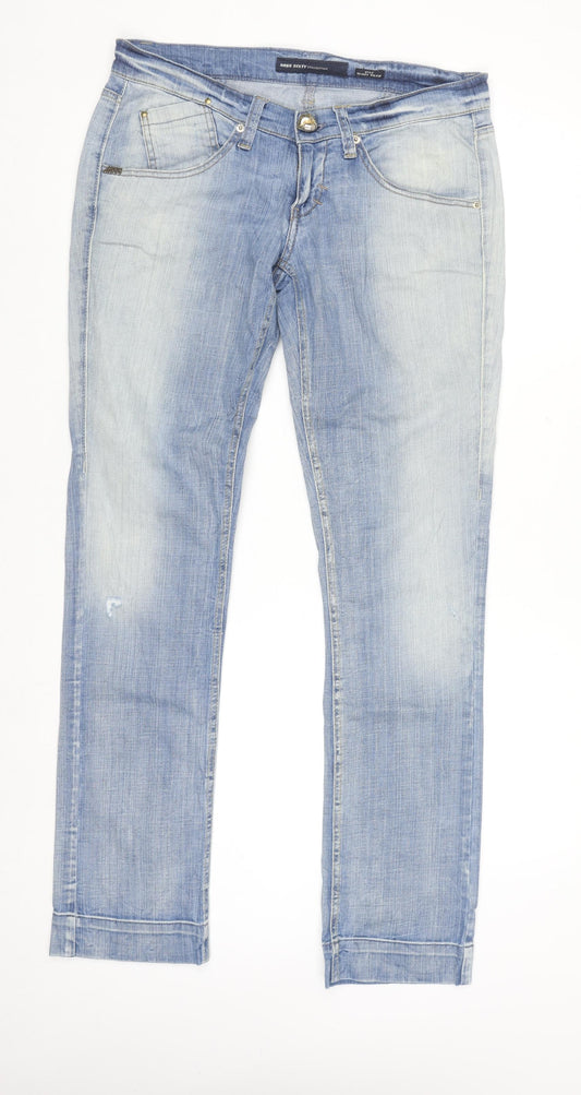 Miss Sixty Womens Blue Straight Slim Fit Stretch Denim Jeans Size 30