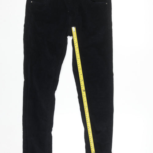 Clayton Women’s Black Corduroy Stretch Slim Trousers Size 16