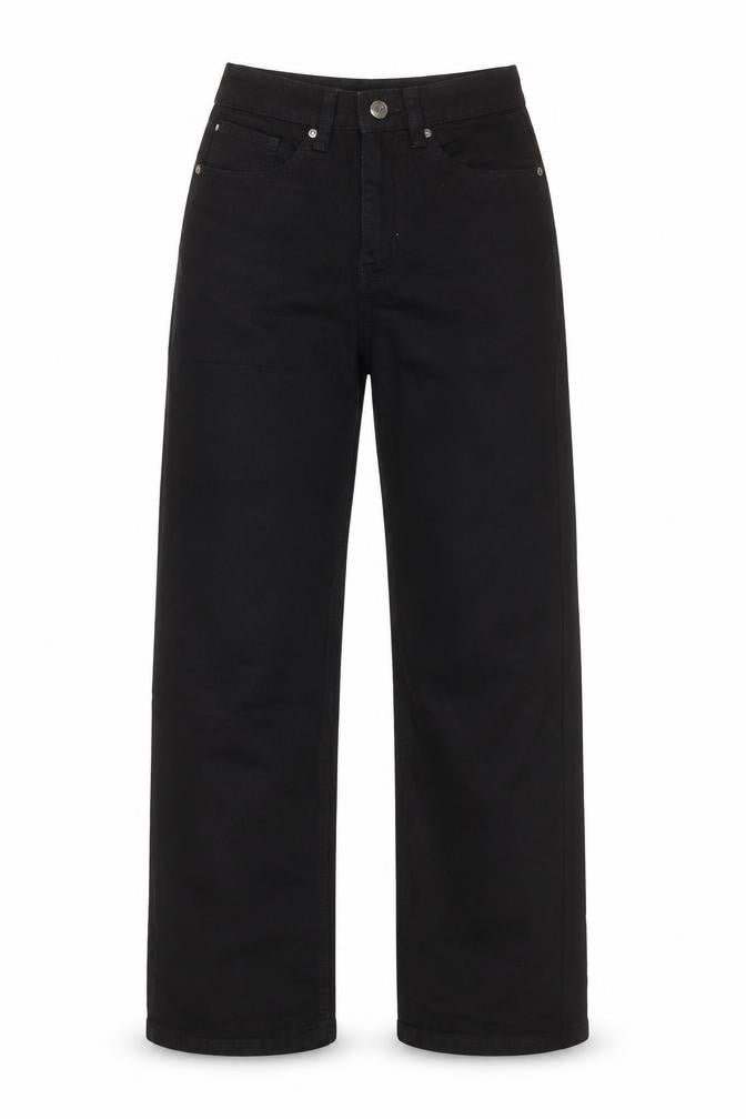 SHEIN Women's Black High Rise Straight Jeans 2XS Cotton Blend