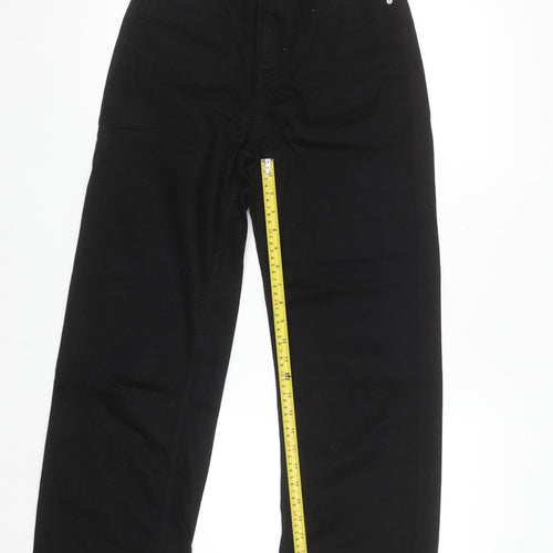SHEIN Women's Black High Rise Straight Jeans 2XS Cotton Blend