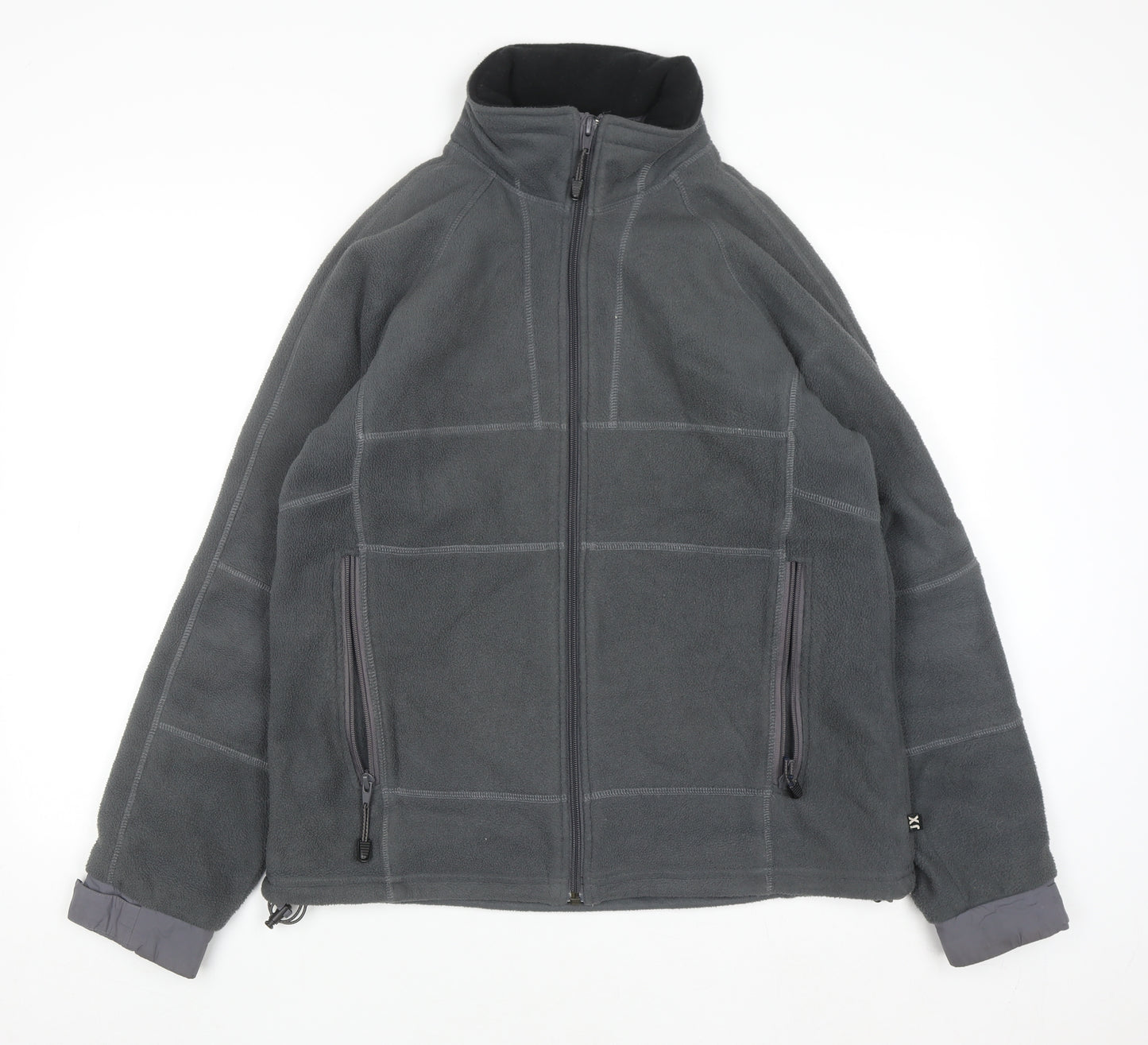 Jeantex Men's Grey Fleece Jacket M Breathable Outdoor Zip Up