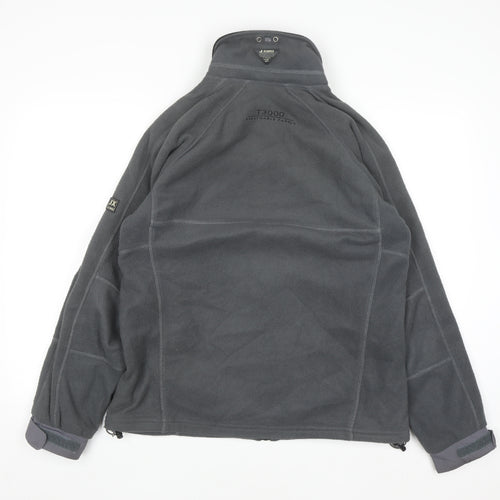 Jeantex Men's Grey Fleece Jacket M Breathable Outdoor Zip Up