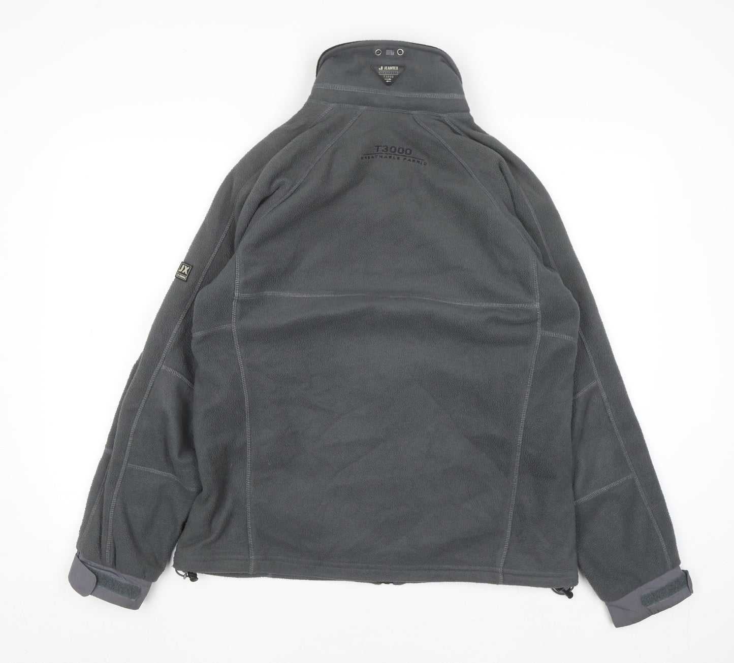 Jeantex Men's Grey Fleece Jacket M Breathable Outdoor Zip Up