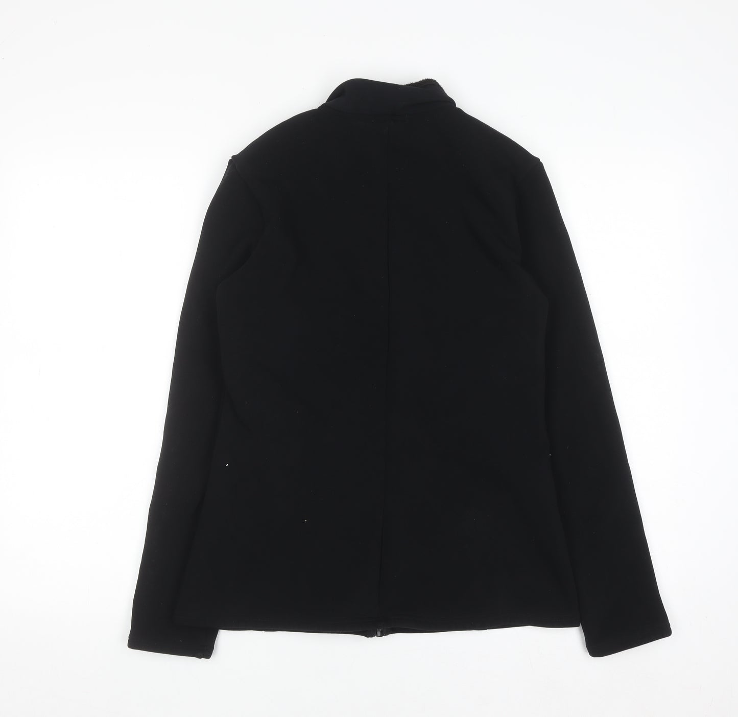 Oysho Unisex Black Full Zip Fleece Sweatshirt L