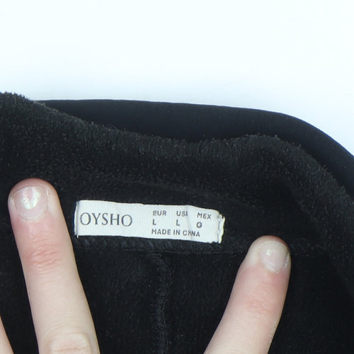 Oysho Unisex Black Full Zip Fleece Sweatshirt L