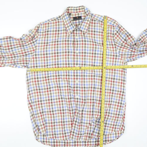 Louis Copeland Men's Multicoloured Check Cotton Long Sleeve Button-Up Shirt XL