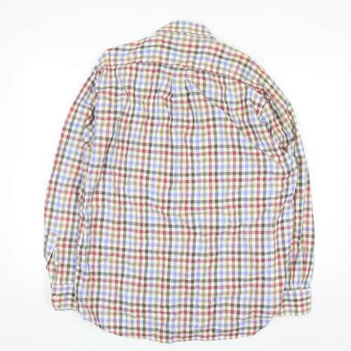 Louis Copeland Men's Multicoloured Check Cotton Long Sleeve Button-Up Shirt XL