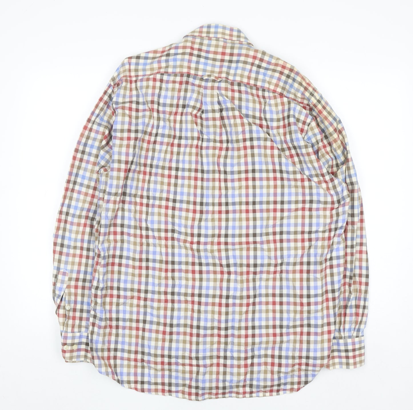 Louis Copeland Men's Multicoloured Check Cotton Long Sleeve Button-Up Shirt XL