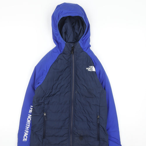The North Face Boys Blue Hooded Puffer Jacket Size 10 Years