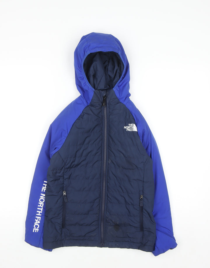The North Face Boys Blue Hooded Puffer Jacket Size 10 Years