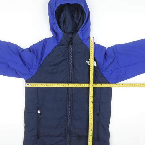 The North Face Boys Blue Hooded Puffer Jacket Size 10 Years