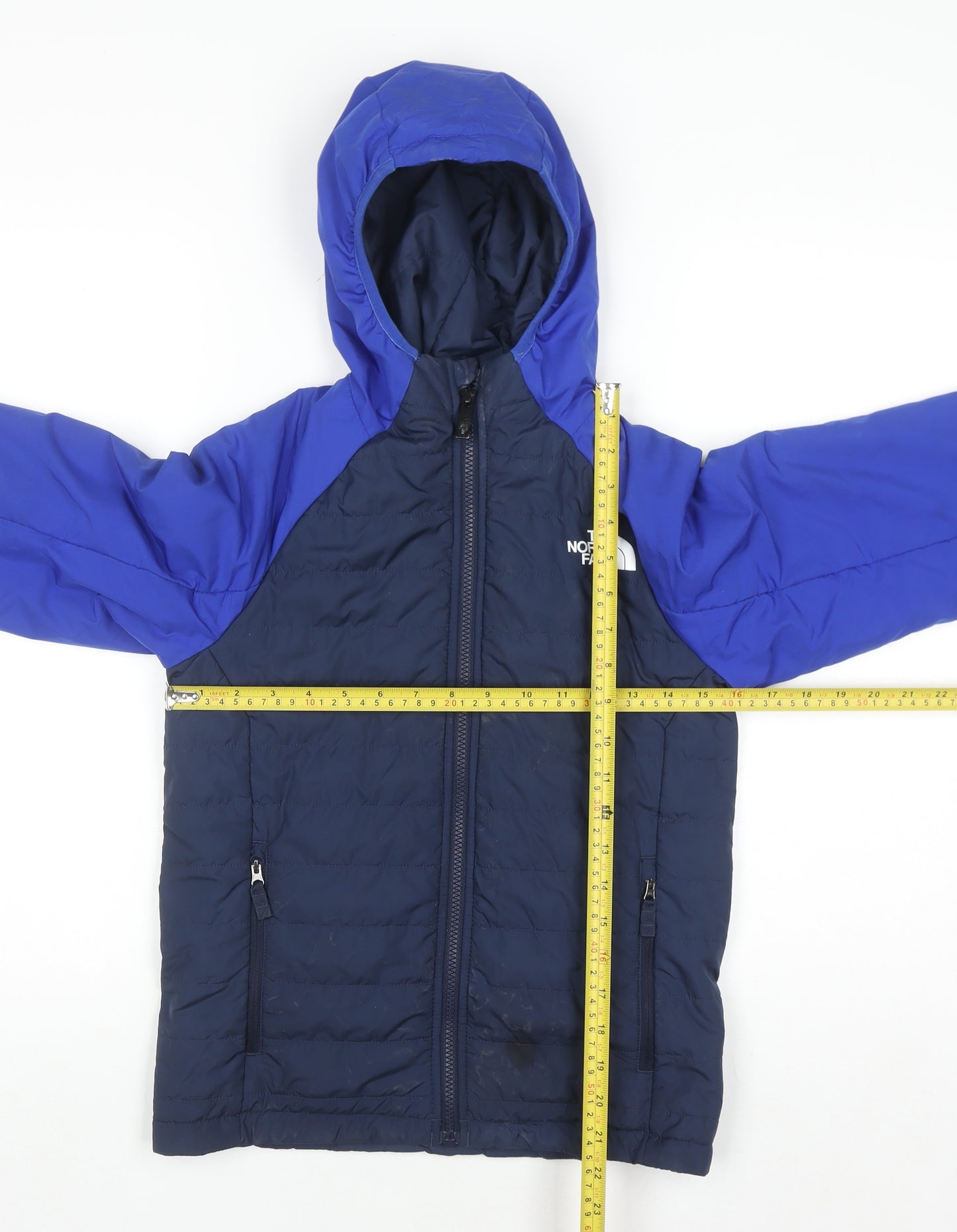 The North Face Boys Blue Hooded Puffer Jacket Size 10 Years