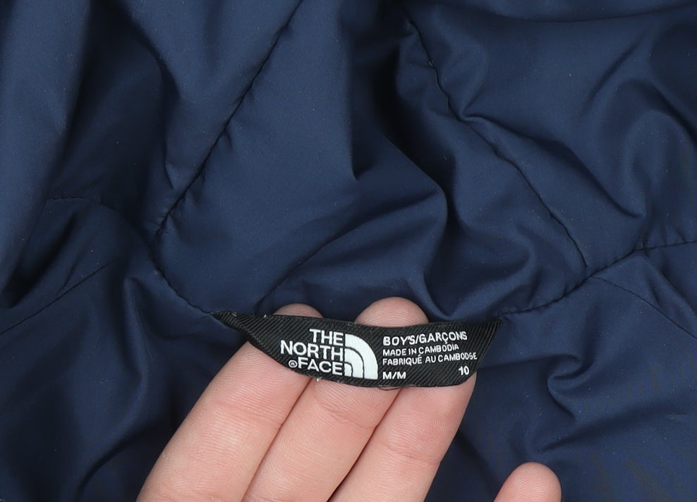 The North Face Boys Blue Hooded Puffer Jacket Size 10 Years