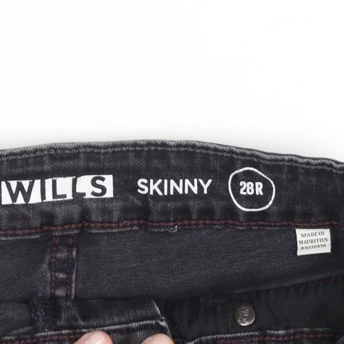 Jack Wills Womens Black Skinny Jeans Size 10 Regular 28R