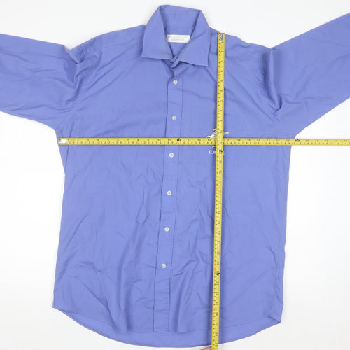 Primark Men’s Blue Long Sleeve Button-Up Shirt Size 16.5 Regular Fit
