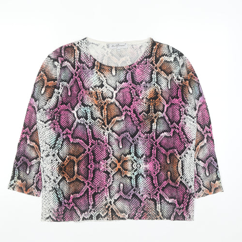 Mudflower Women’s Multicoloured Snake Print L Pullover Jumper