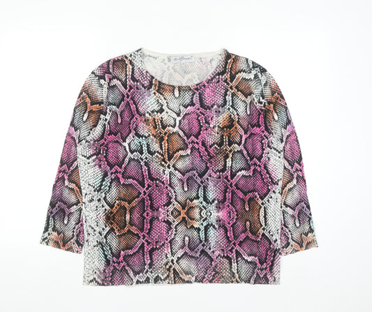 Mudflower Women’s Multicoloured Snake Print L Pullover Jumper