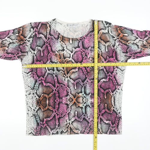 Mudflower Women’s Multicoloured Snake Print L Pullover Jumper