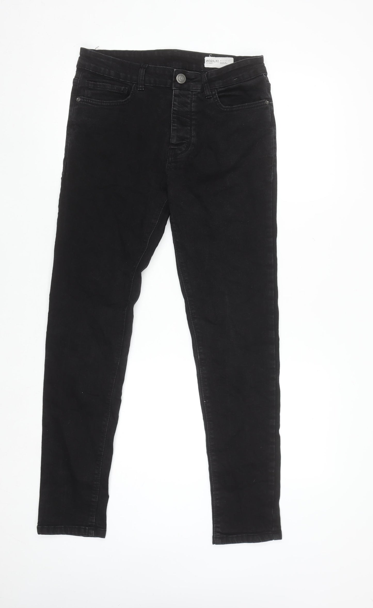Denim Co Women's Black Skinny Jeans W32 L32 Cotton Stretch