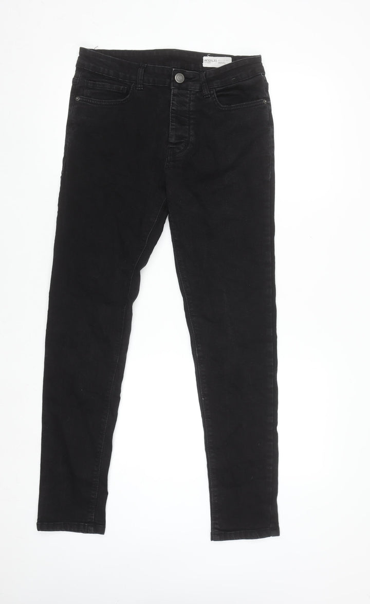 Denim Co Women's Black Skinny Jeans W32 L32 Cotton Stretch