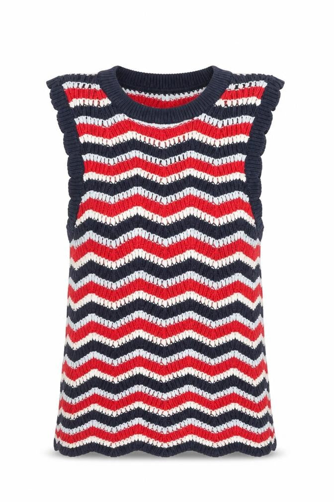Primark Women Multicoloured Cotton Sleeveless Knit Vest Jumper M
