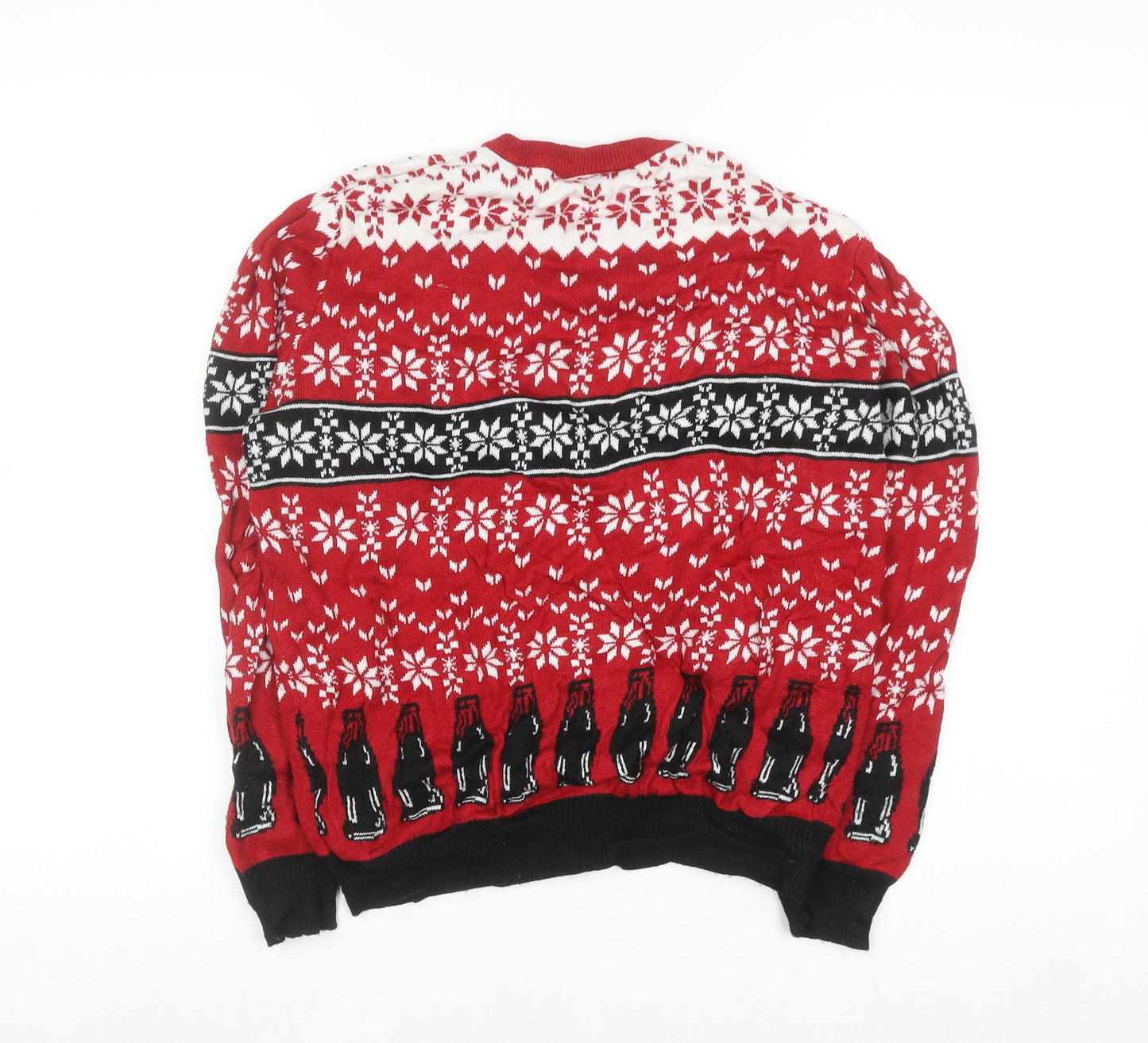 Coca-Cola Men’s Red Christmas Santa Claus Jumper Size S