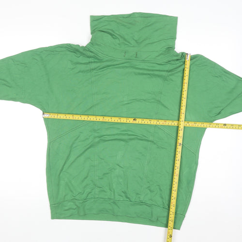 Bianca Women Green Size 12 Cowl Neck Pullover Sweatshirt