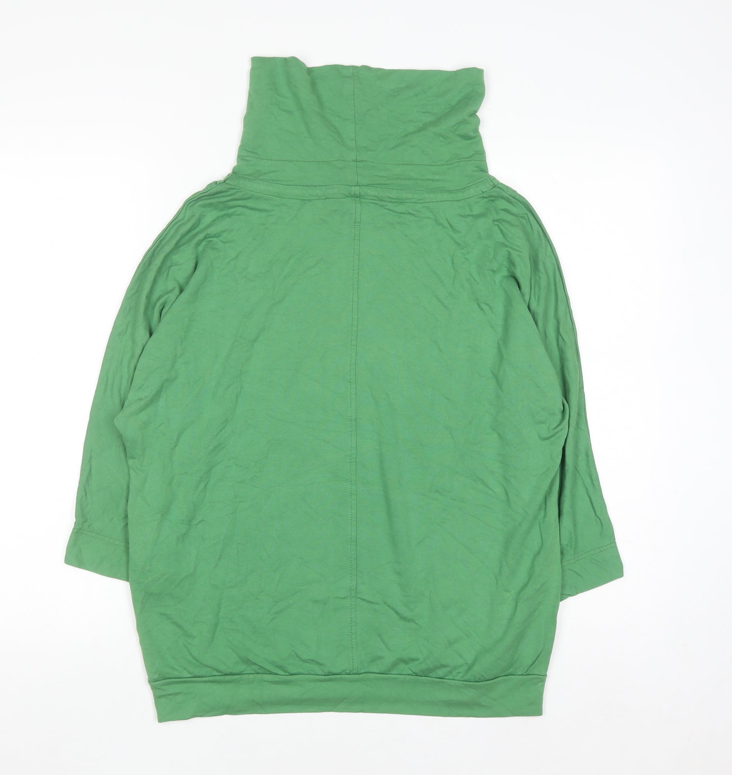 Bianca Women Green Size 12 Cowl Neck Pullover Sweatshirt