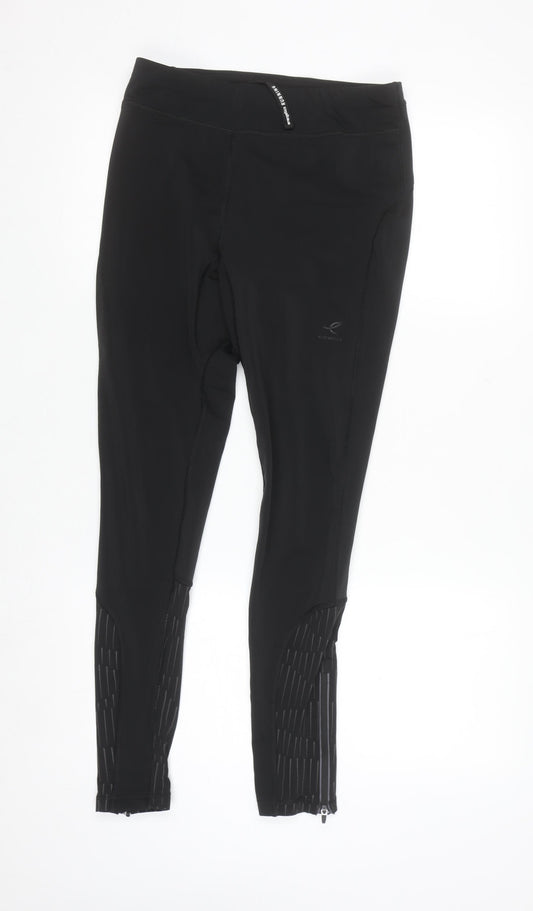 Energetics Womens Black Running Leggings Size 8 Moisture Wicking