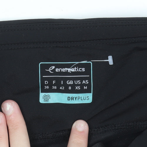Energetics Womens Black Running Leggings Size 8 Moisture Wicking