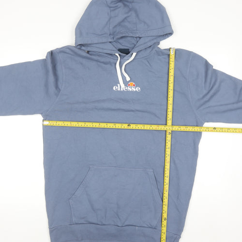 Ellesse Men's Blue Pullover Hoodie Size M Cotton Logo Sportswear