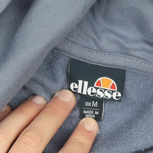 Ellesse Men's Blue Pullover Hoodie Size M Cotton Logo Sportswear