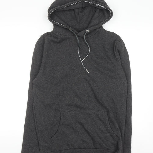 Nimes Mens Grey Pullover Hoodie S Regular Fit Fleece Sweatshirt