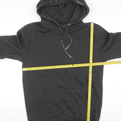 Nimes Mens Grey Pullover Hoodie S Regular Fit Fleece Sweatshirt