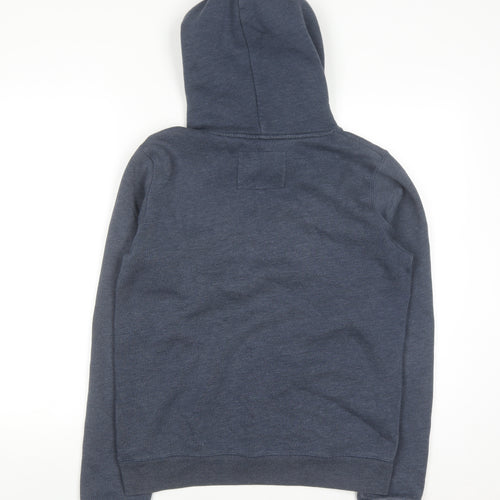 Jack Wills Women Navy Blue Pullover Hoodie Size 14 Cotton Blend